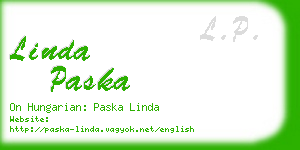 linda paska business card